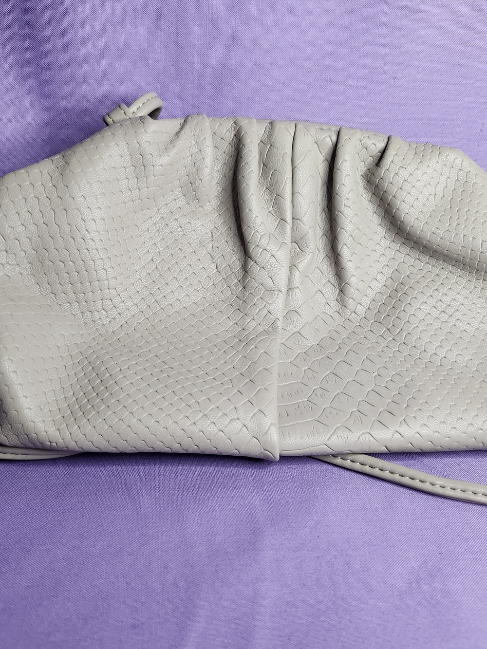Textured Clutch Size Bag - Stone Gray From Banana Republic